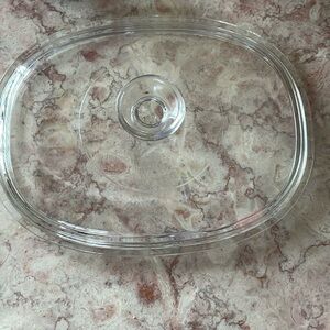 EUC~Vintage PYREX F12C Replacement Lid Only~Oval Clear Glass